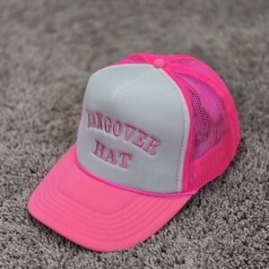 Women's Hot‎ Pink Hangover Snapback Trucker Hat Embroidered